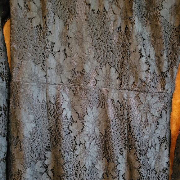 LuLu’s Black Lace Bell‑Sleeve Mini Dress L V‑Back Whimsygoth Party NYE Witchy - Picture 5 of 11